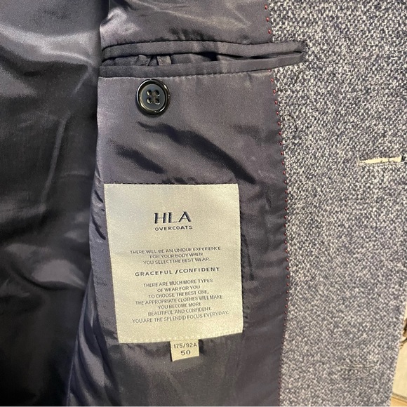 Men’s Wool Blend Herringbone Pea Coat New Never Worn - Picture 6 of 9